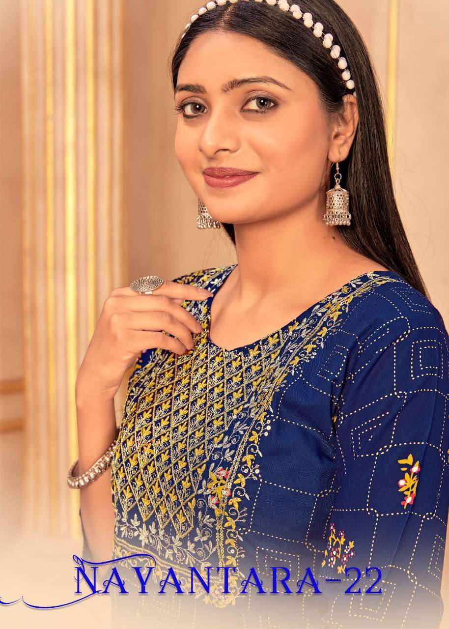 banwery nayanthara vol 22 series 1013-1014 Heavy Rayon kurti