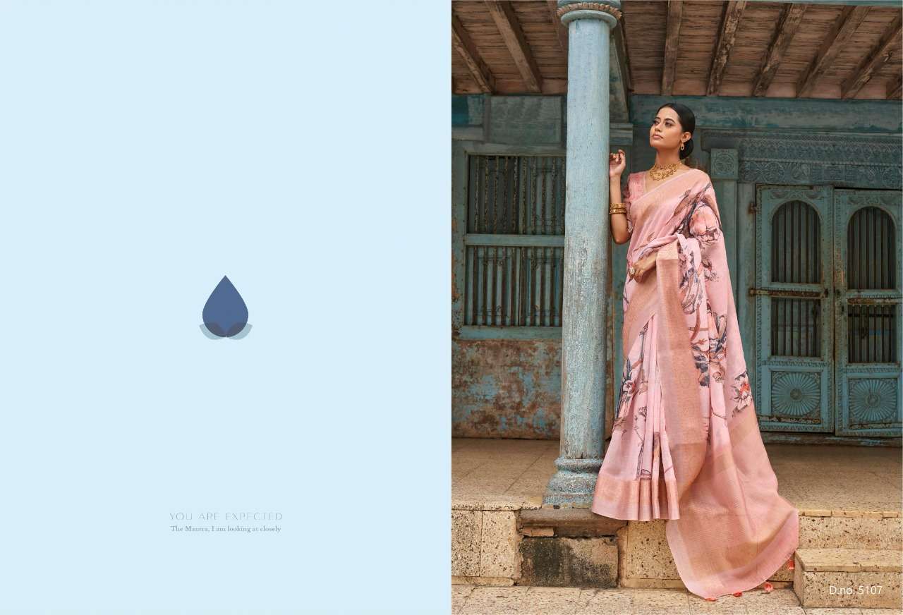 bhumi chhap series 5101-5109 linen saree