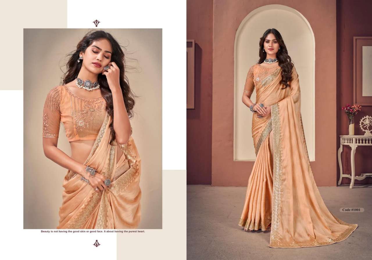 Bhumi sanskrit designer satin saree 