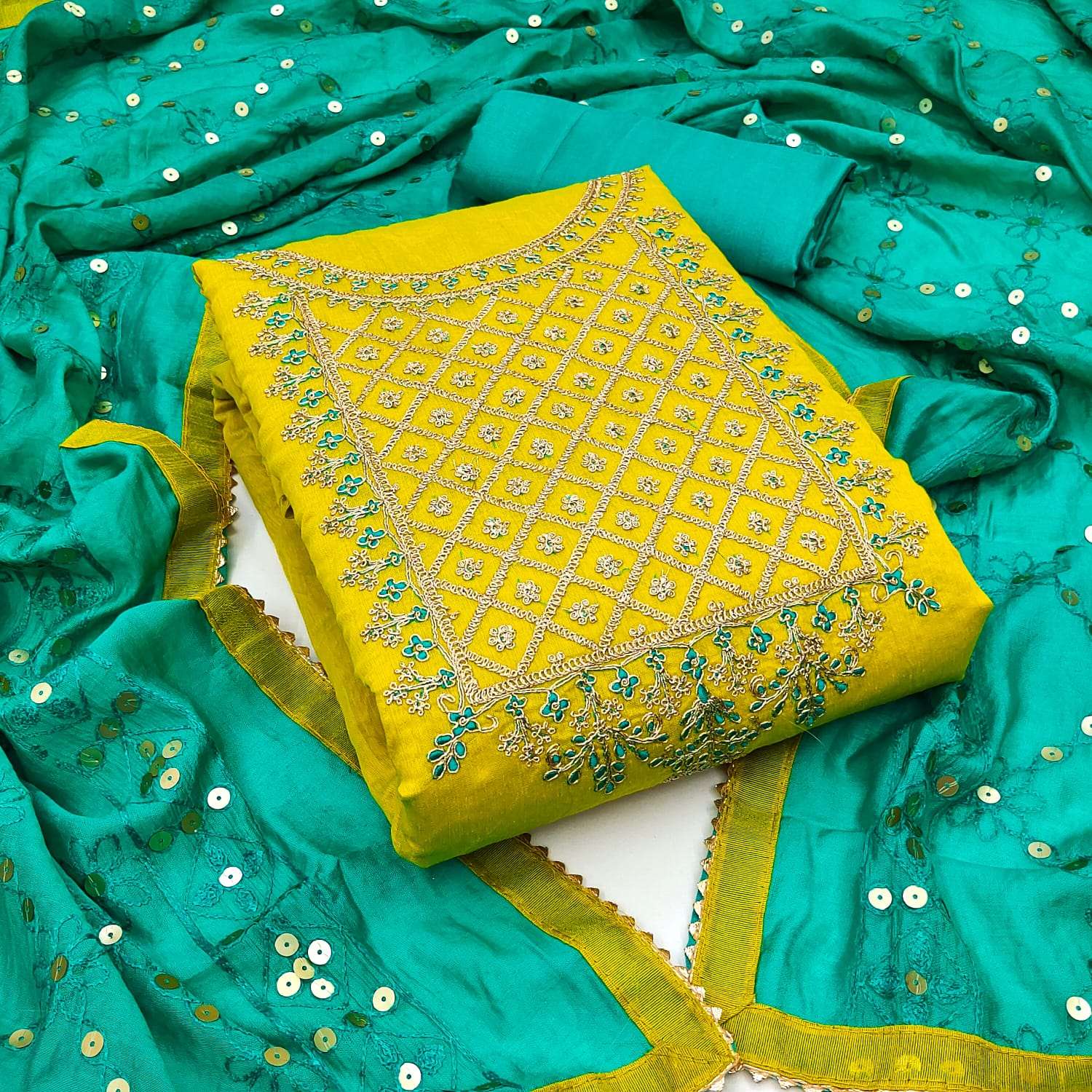 bt-07 chanderi multi coding work non catalog suit 