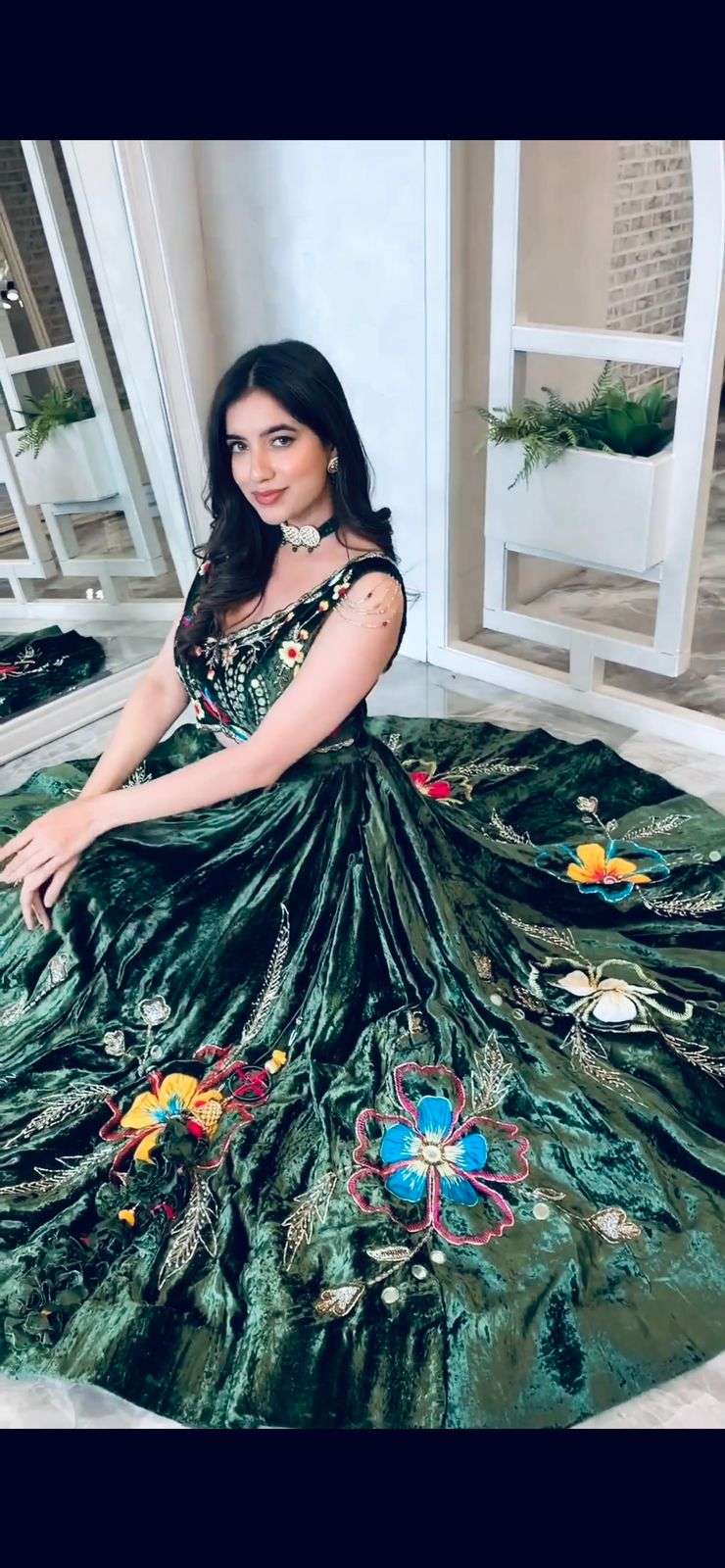 BT-13 DESIGNER HEAVY VISCOSE VELVET LEHENGA 