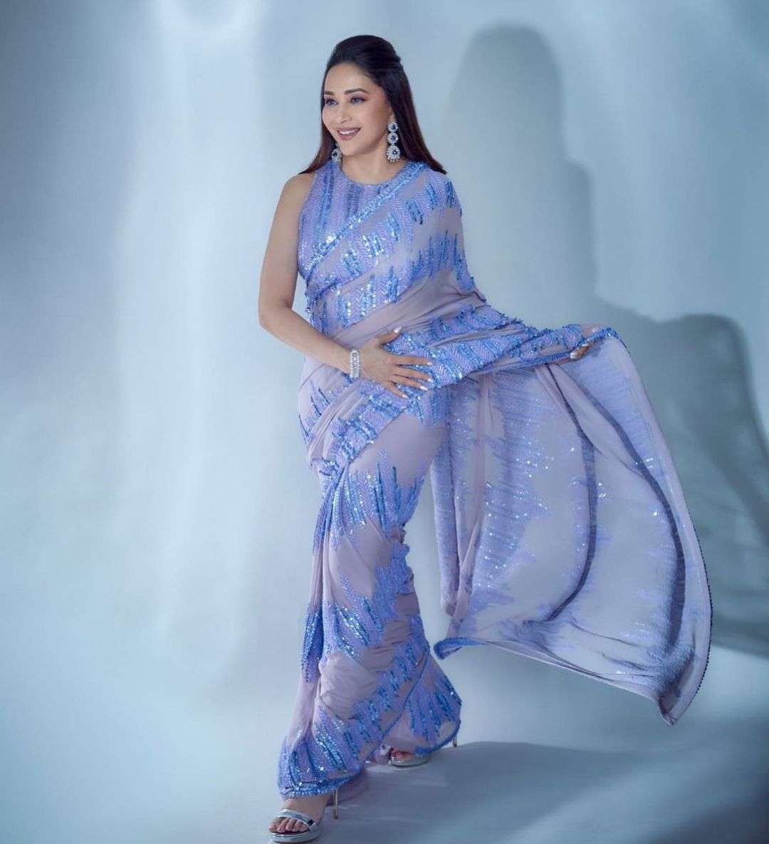 bt-16 Full Saree Of Georgette With Heavy 5MM Sequence thread work