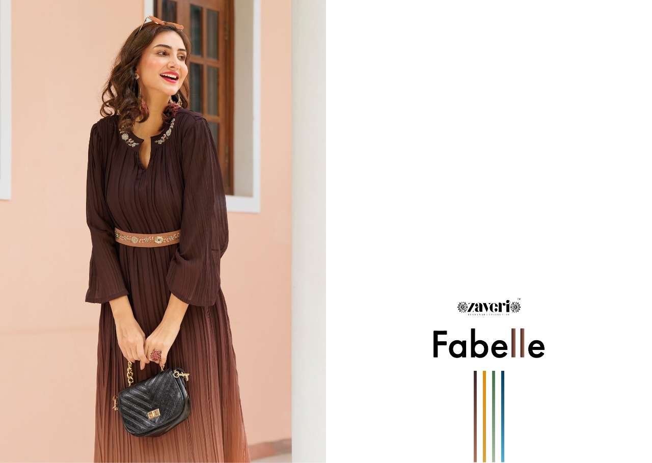 fabelle designer shaded georgette gown
