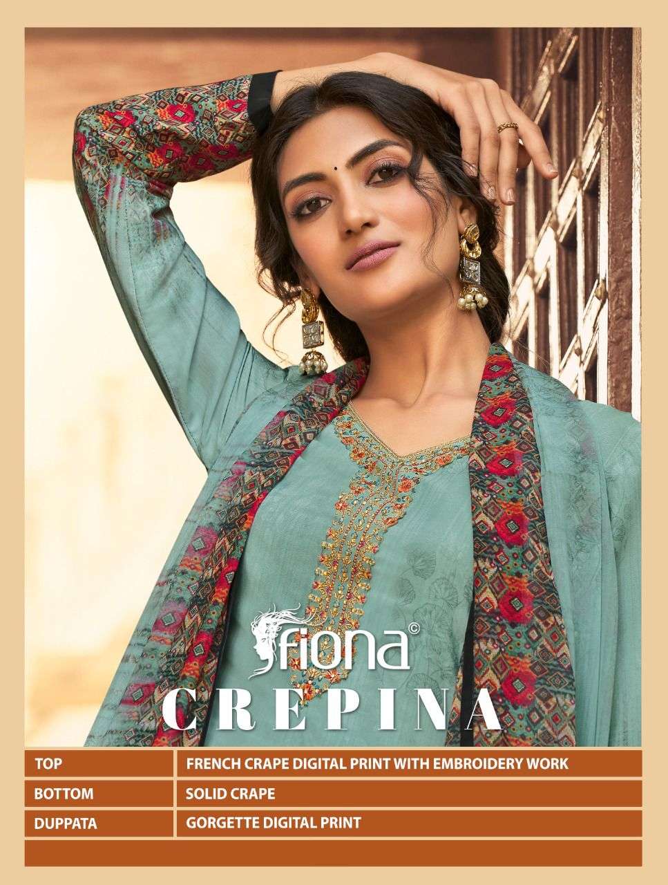 fiona crepina designer french crape suit 