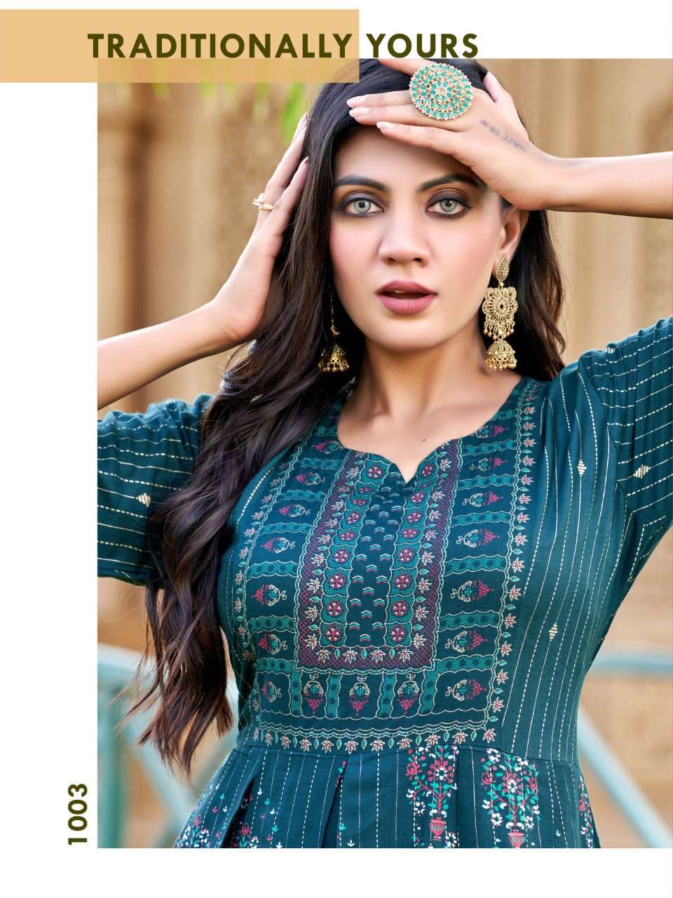 hirwa saina series 1001-1010 Heavy Rayon sulb kurti