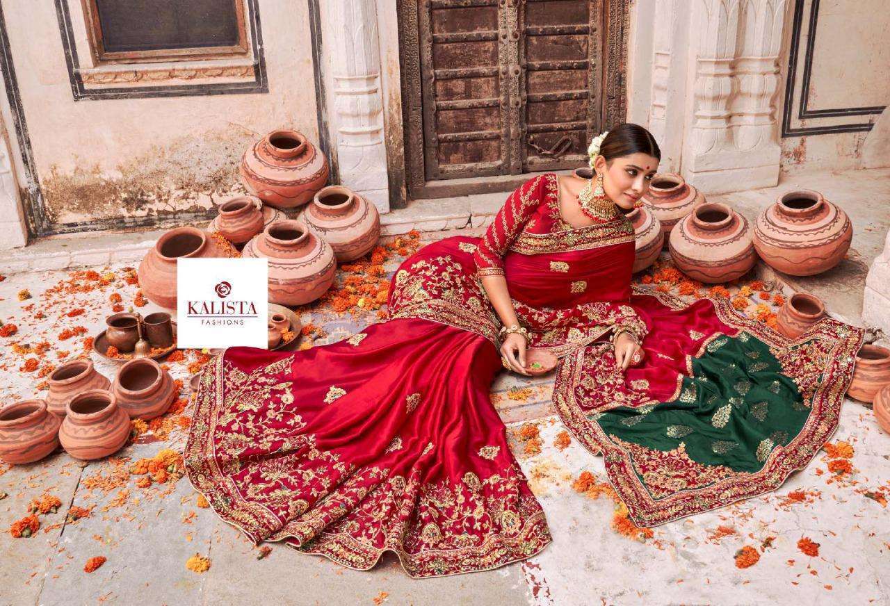 kalista mallika series 57612-57617 viscose and barfi silk saree