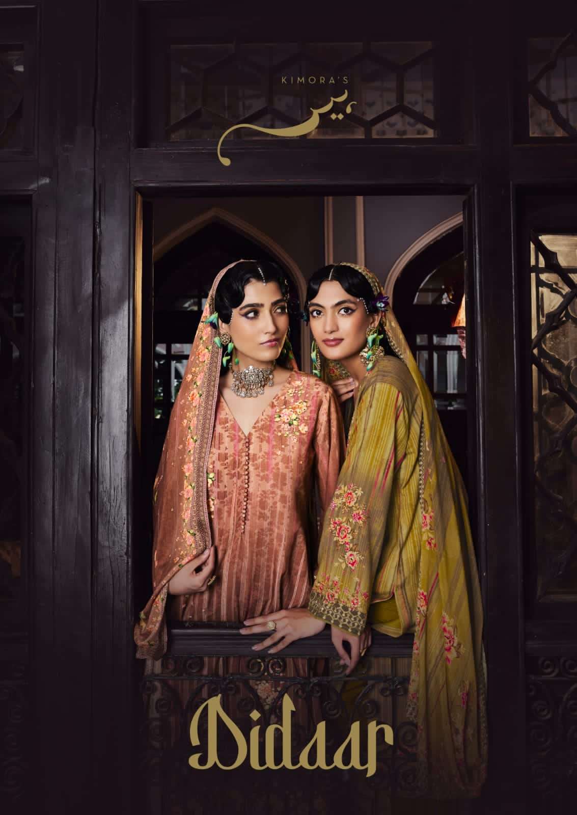 kimora didaar series 8871-8878 pure muslin silk suit 