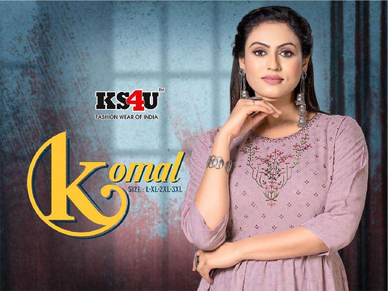 ks4u komal series 101-105 finest pure heavy fancy kurti