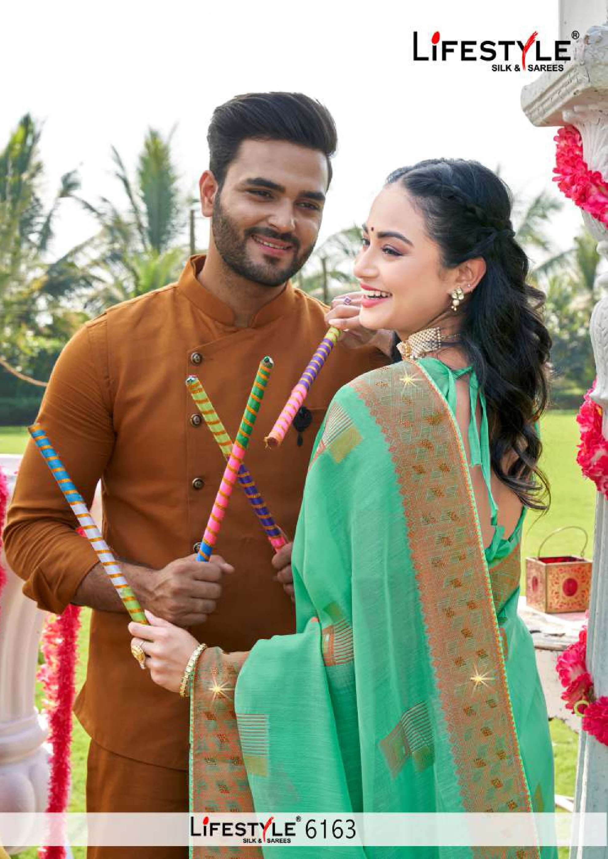lifestyle 6163 designs lilen saree