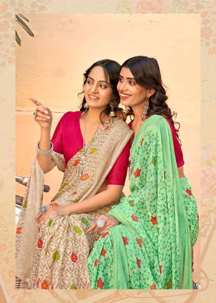 lt fashion maan series 16001-16010 rainbow chiffon saree 