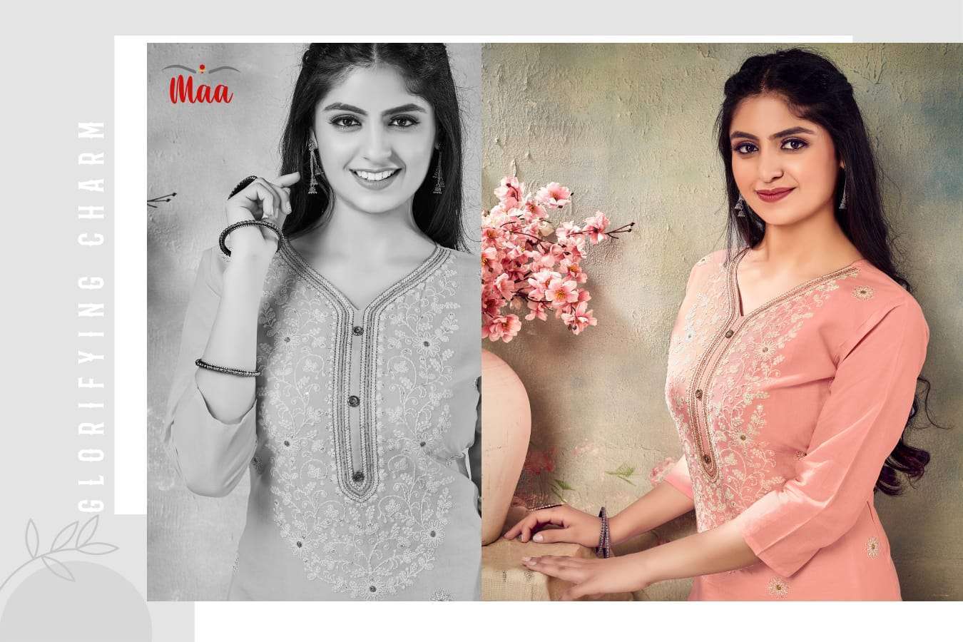 maa creation senorita series 3001-3004 mul cotton kurti 