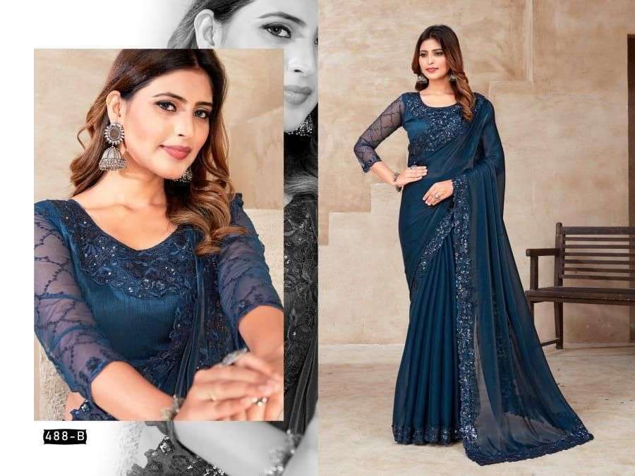 mehak sarees design 488 jimmy silk saree 