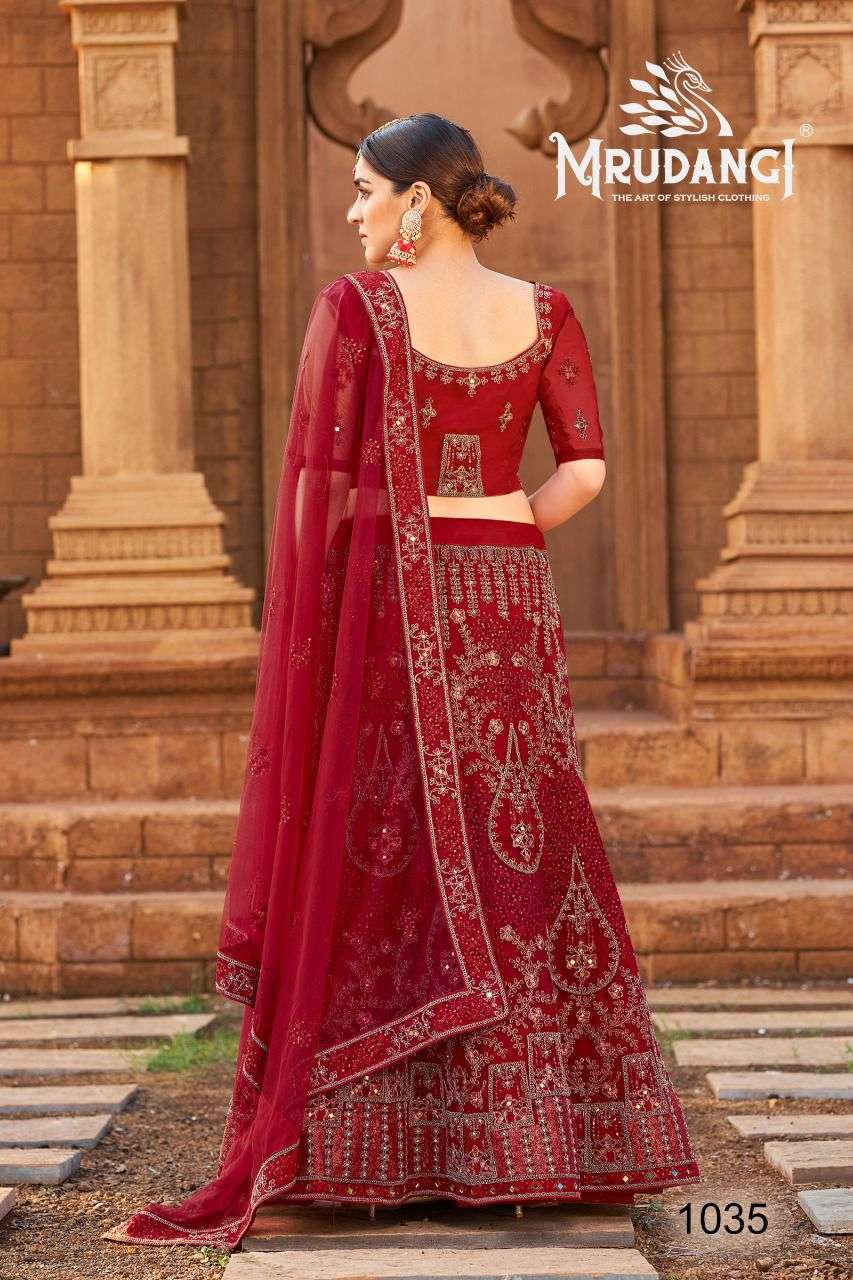 Mrudangi riyasat series 1035 soft net lehenga  