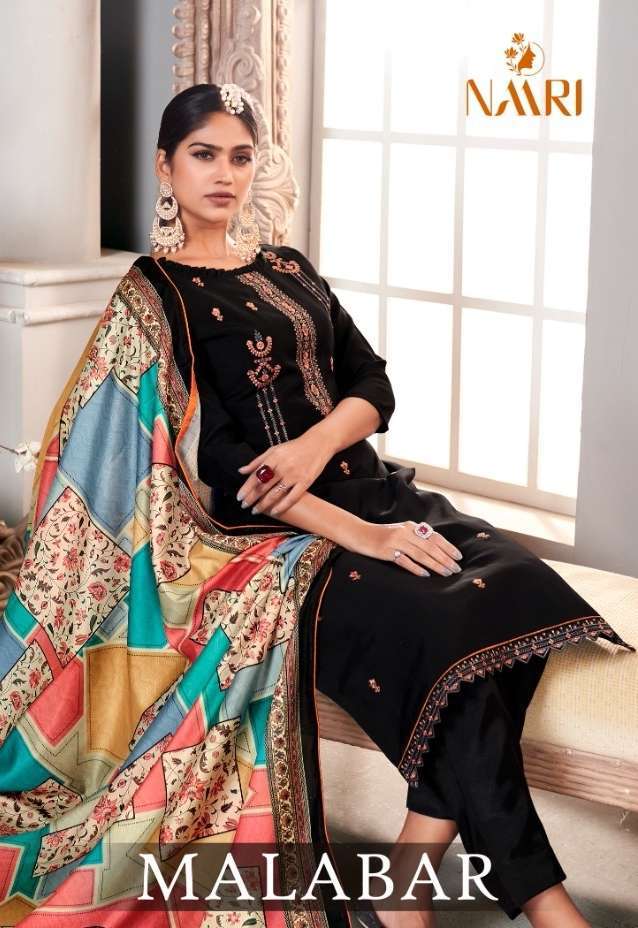 naari malabar series 4301-4304 pure silk suit 