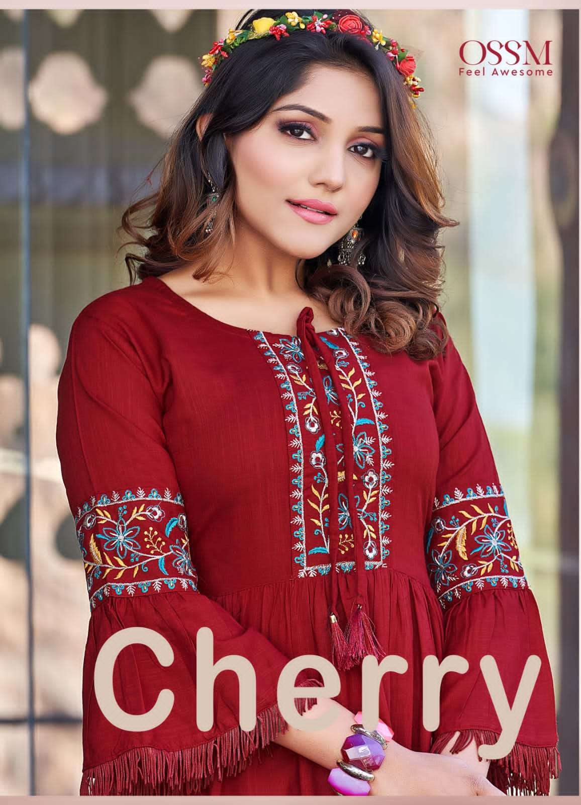 ossm cherry Reyon 16kg Slub kurti