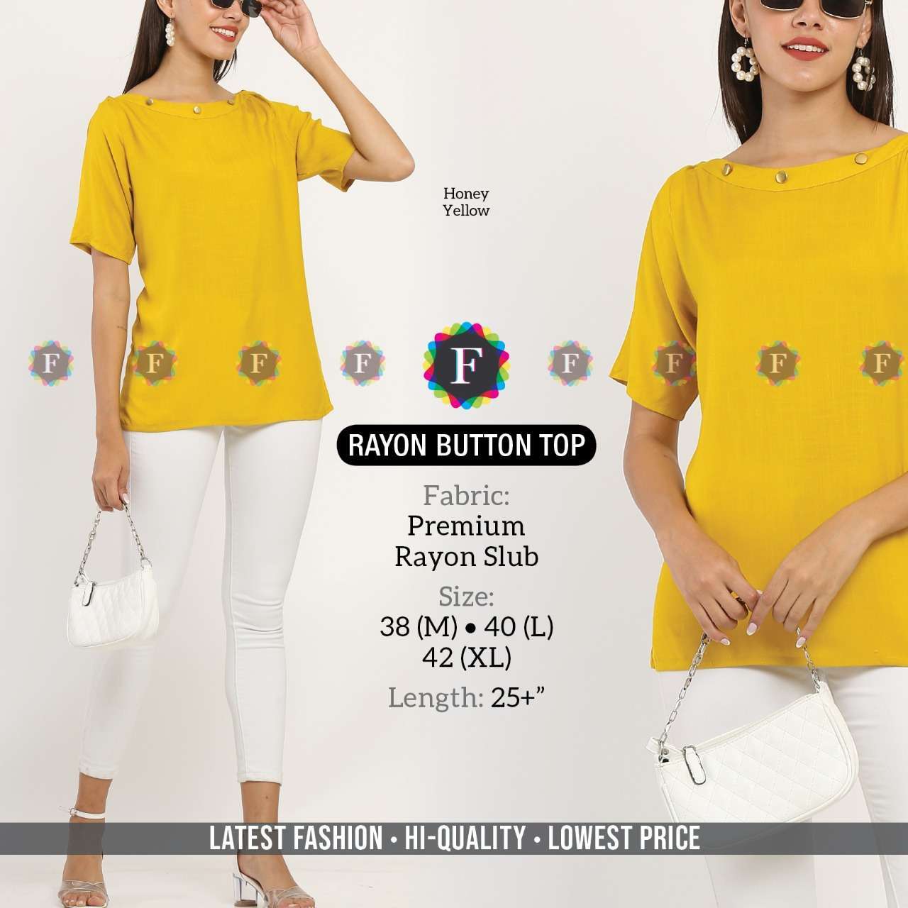 pr rayon button top fancy short tops for girls