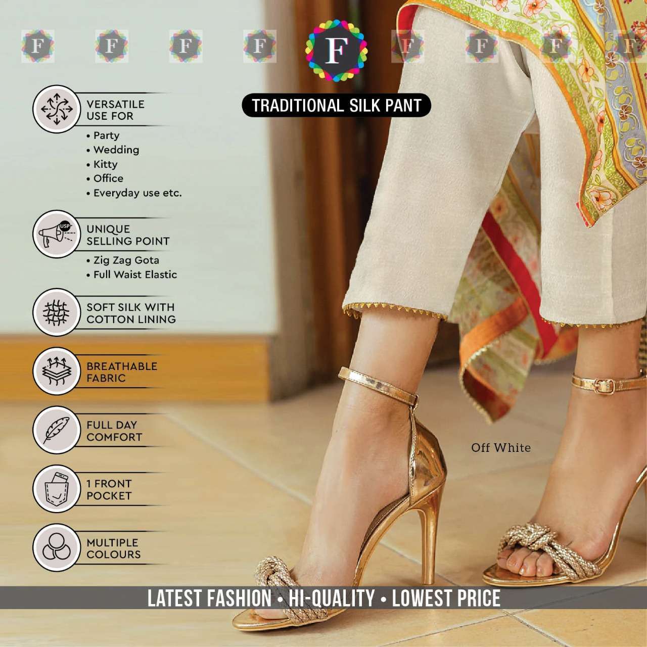 pr traditional silk pant bottom pants collection for women