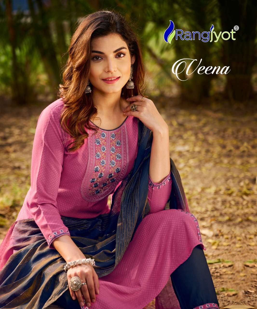 rangjyot veena vol 1 series 1001-1008 dobby rayon readymade suit 