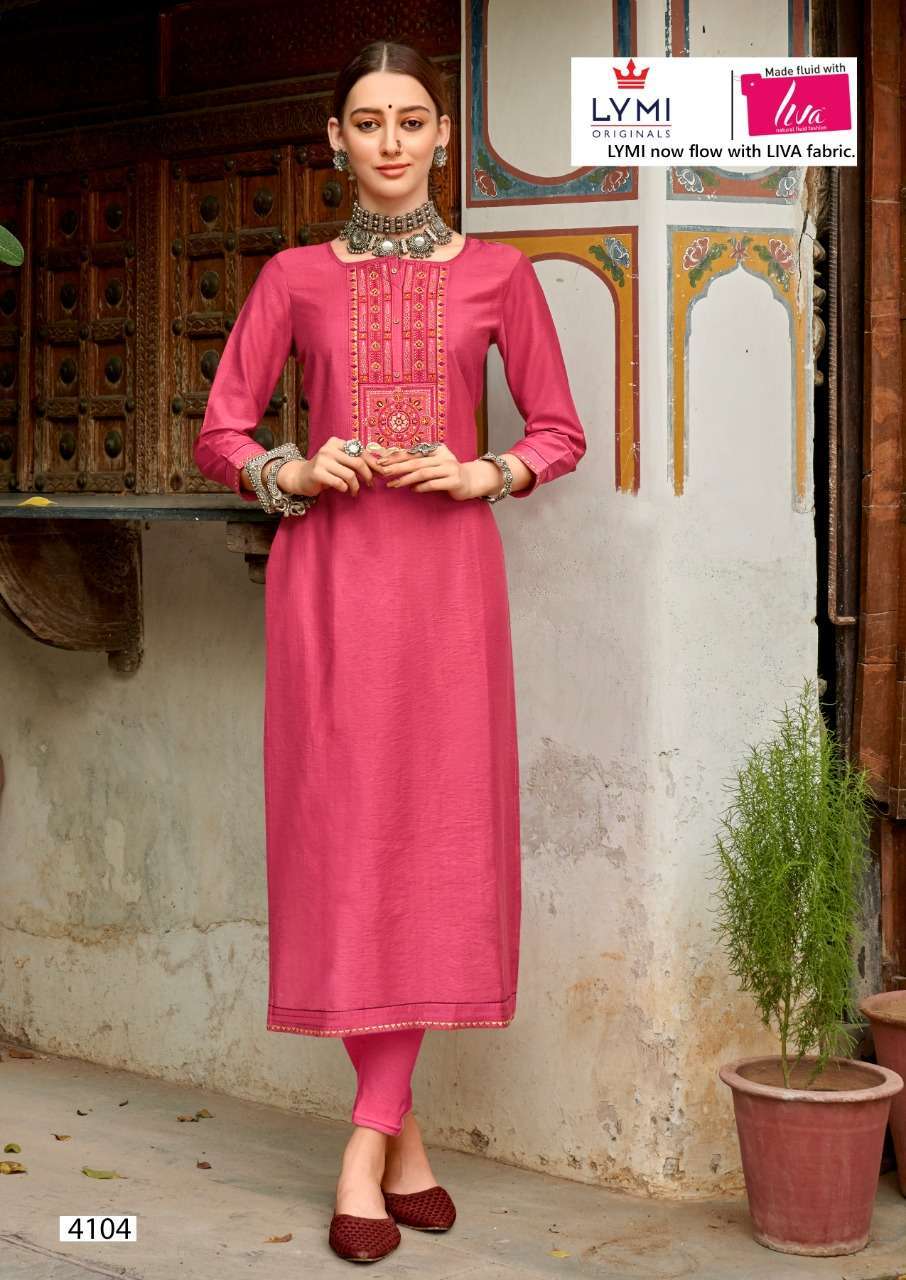 Rangoon aaina vol 4 series 4101-4106 pure viscose kurti 