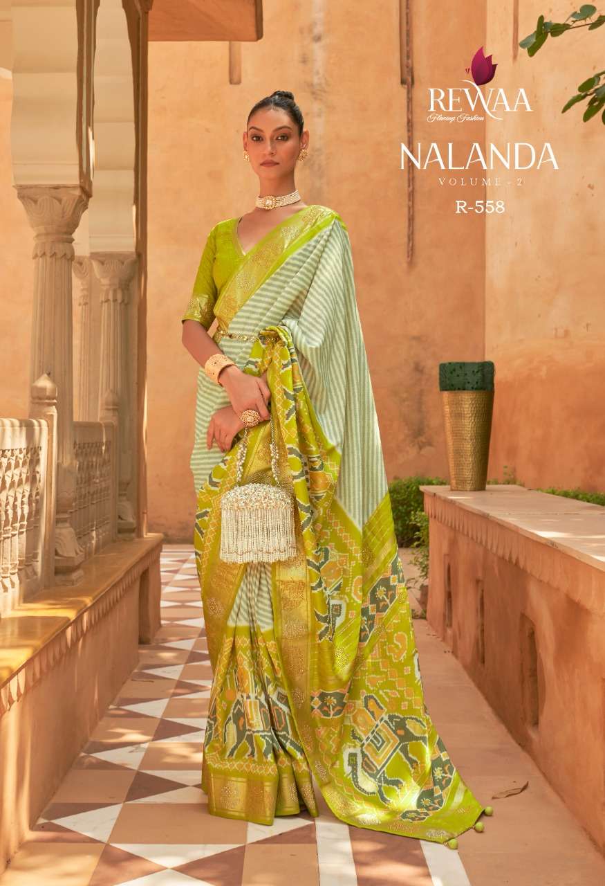 rewaa nalanda vol 2 designer pure silk saree 