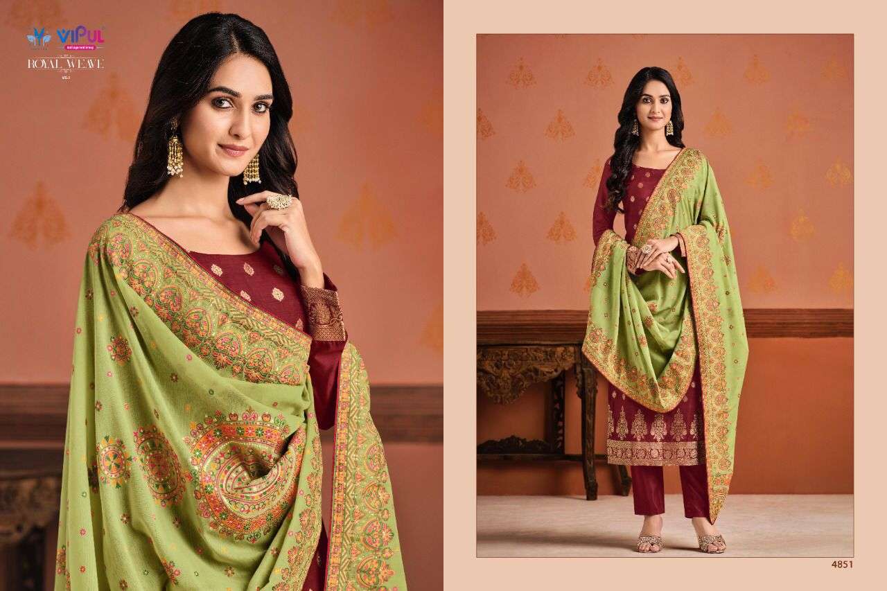 royal weave vol 3 designer Catonic silk Jacquard kurti with dupatta 