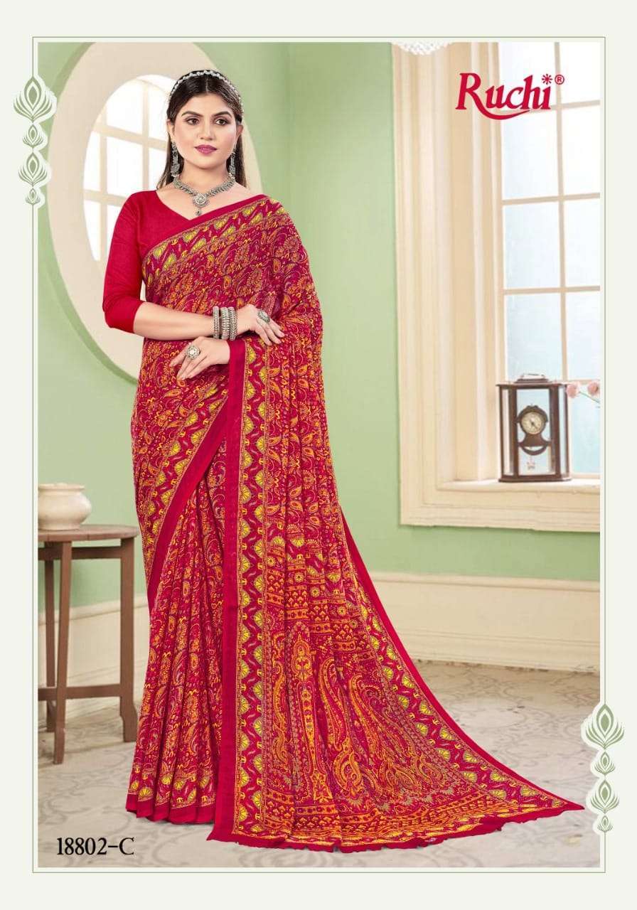 ruchi star chiffon vol 86 series 18001-18003 chiffon saree