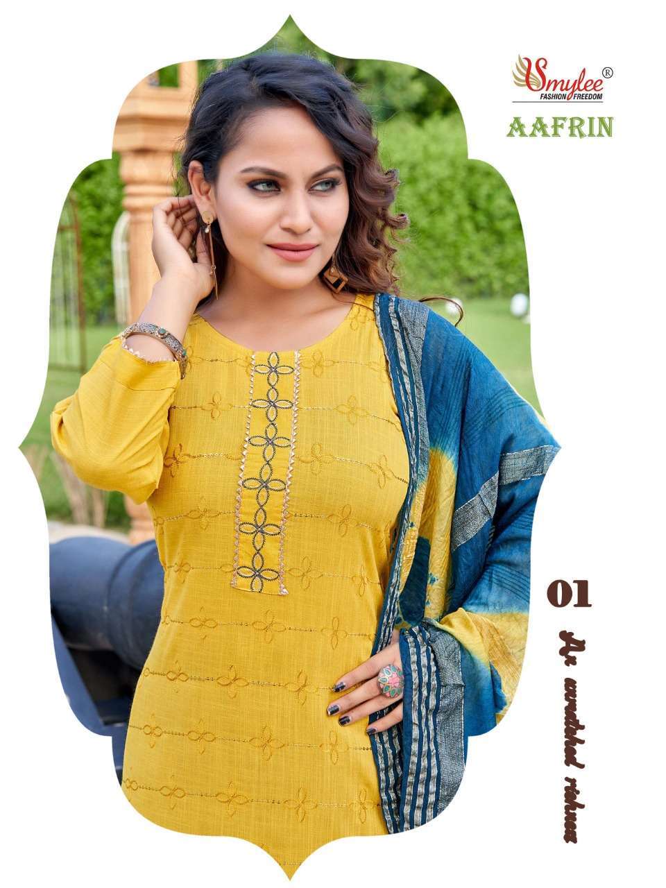 Rung aafrin series 01-08 heavy slub rayon suit 