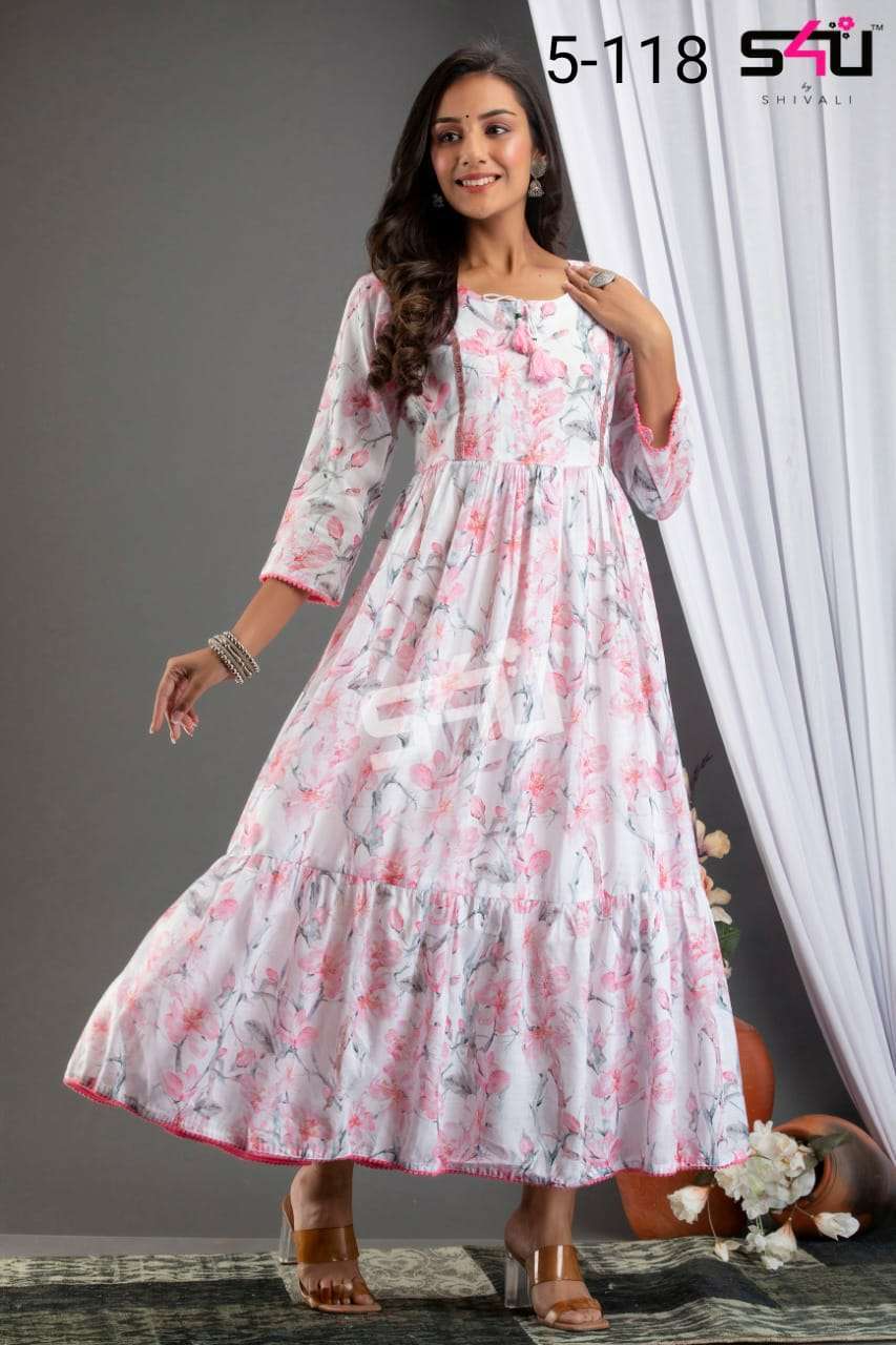 s4u pr 5-118 design combo set of stylish kurti 