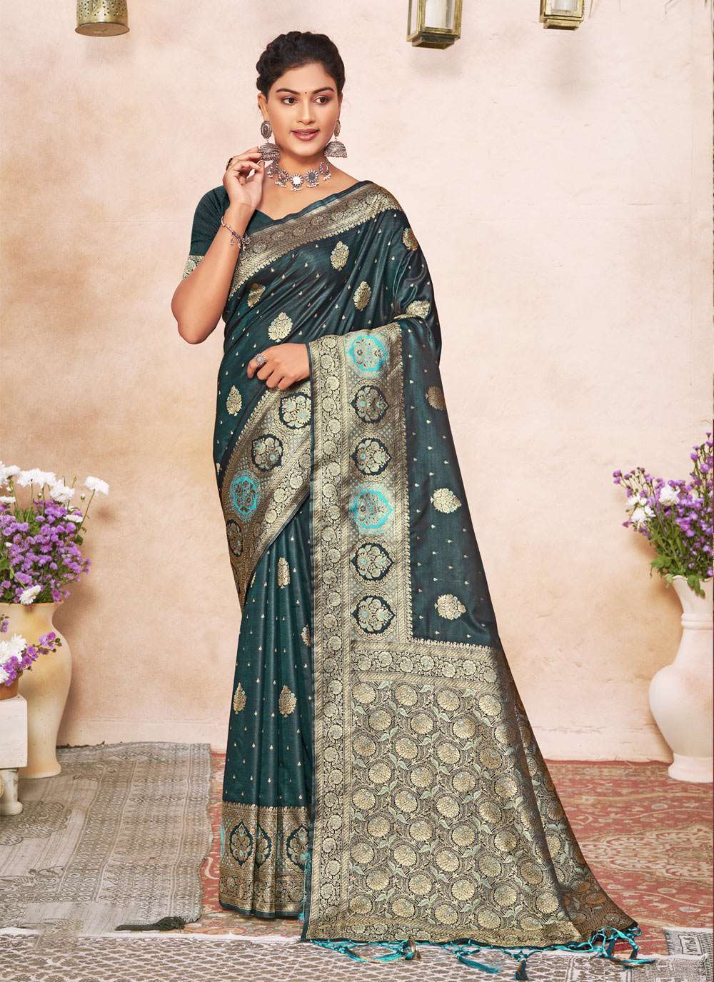 sangam prints janki Heavy Banarasi Silk saree