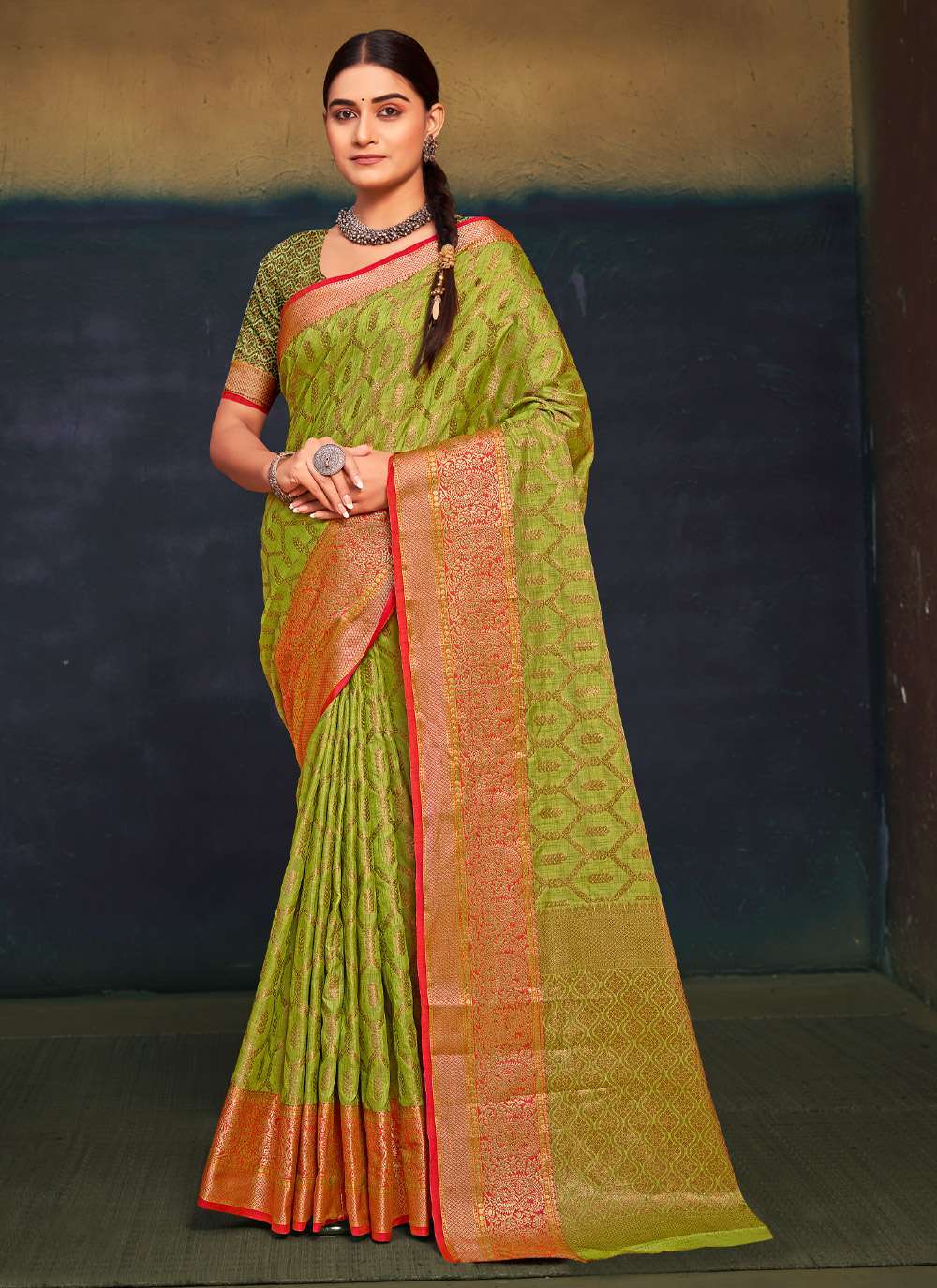 sangam prints nakhrali silk cotton saree 