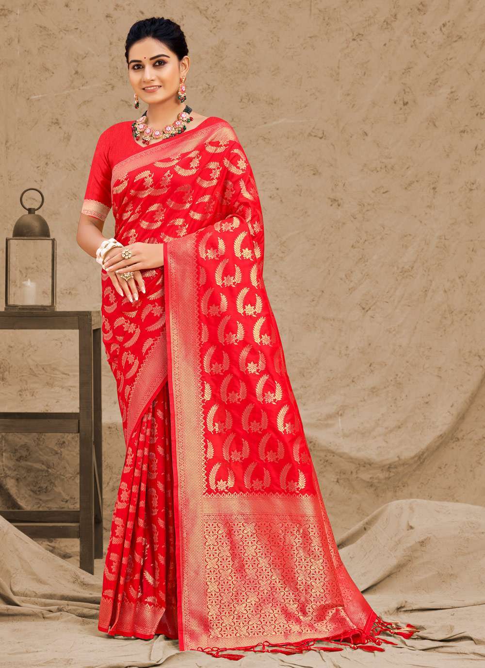 sangam prints raja rani banarasi silk saree