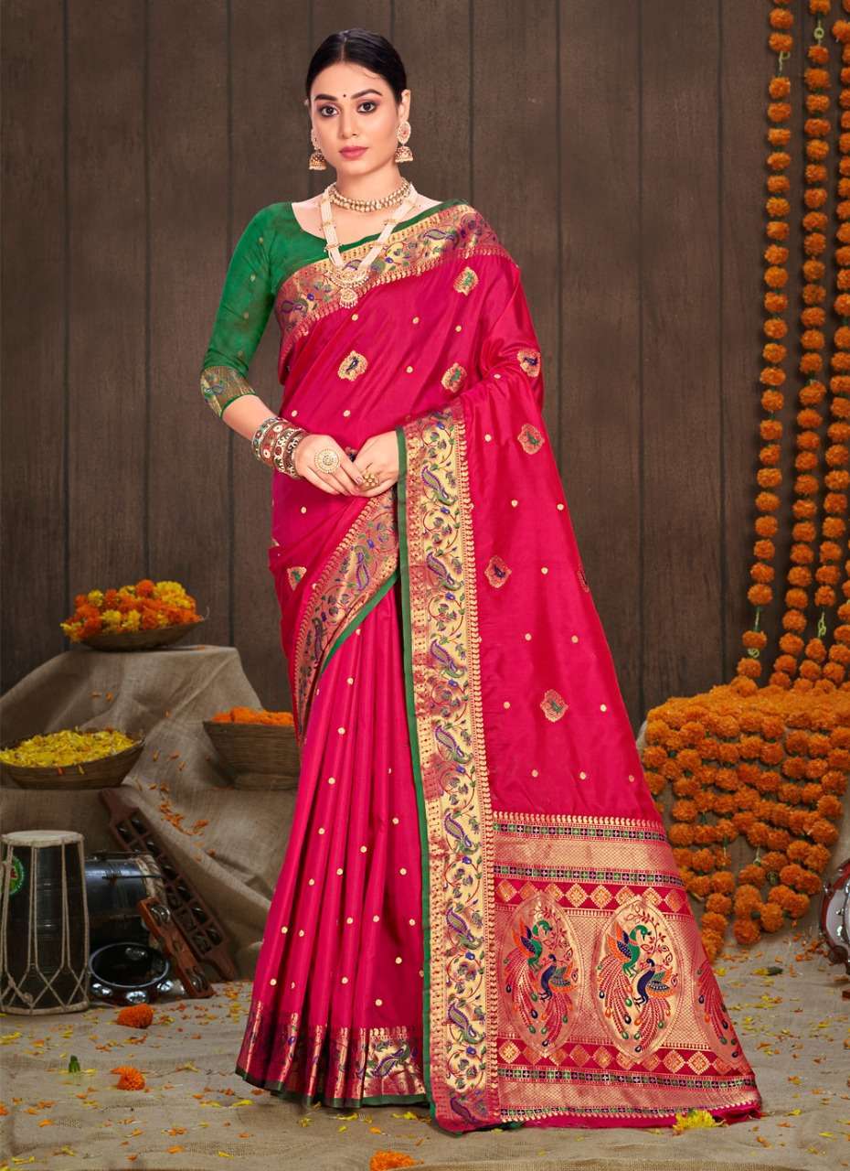 sangam prints sarika Paithani Silk saree