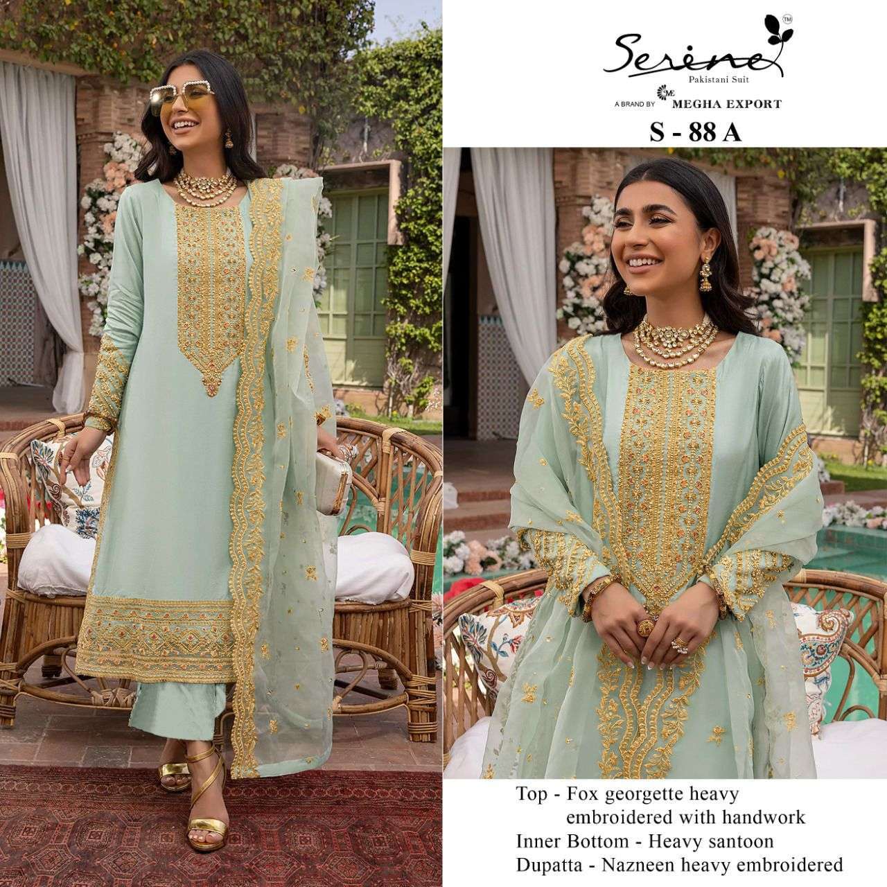 serene s 88 faux georgette suit 