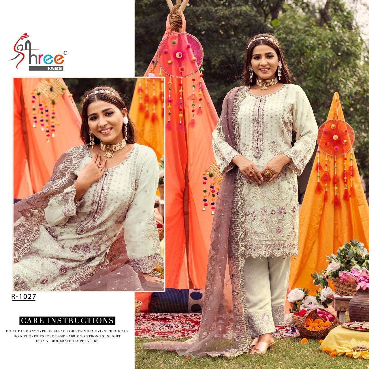 shree fab R-1027 designer organza suit 
