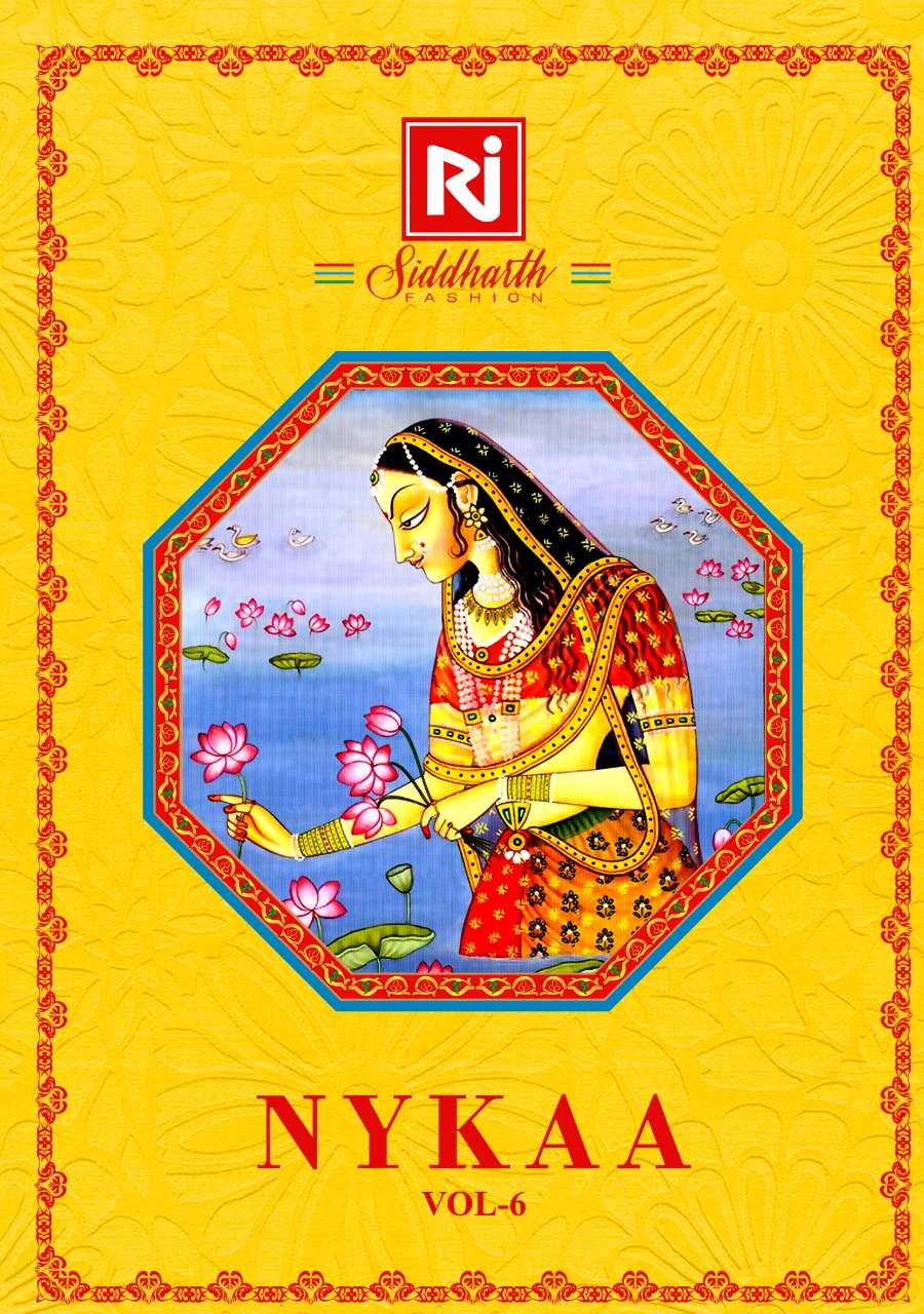  Siddharth Nykaa Vol-6 series 6001-6012 Pure Cotton readymade suit