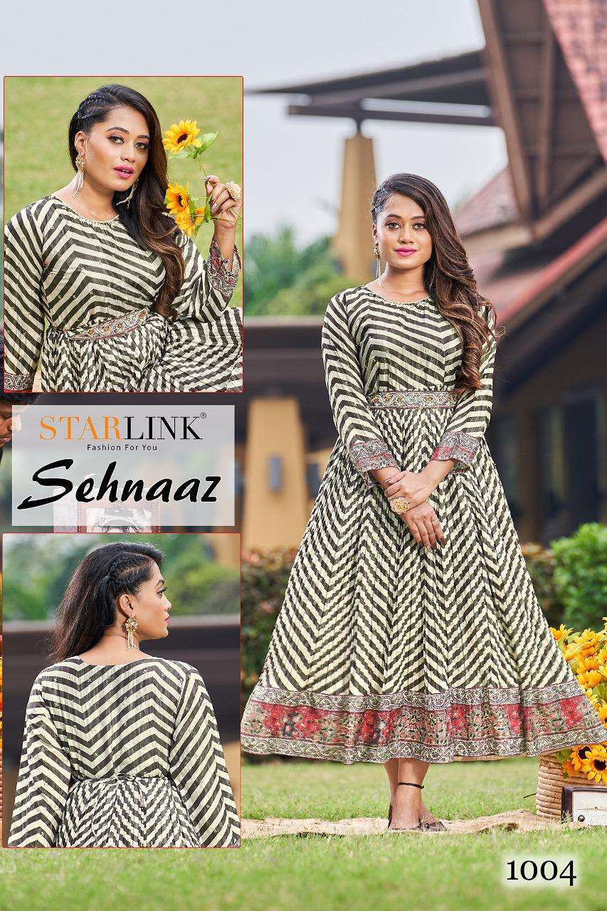 starlink sehnaaz series 1001-1008 chinon digital print kurti 