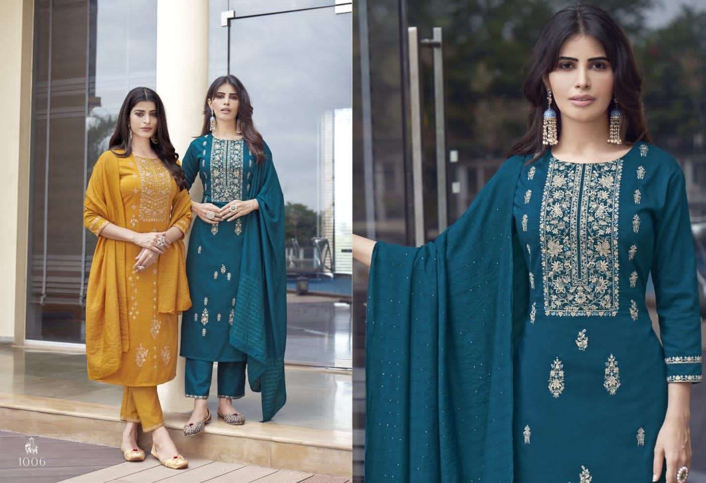 sweety fashion bite series 1001-1008 fancy silk readymade suit 