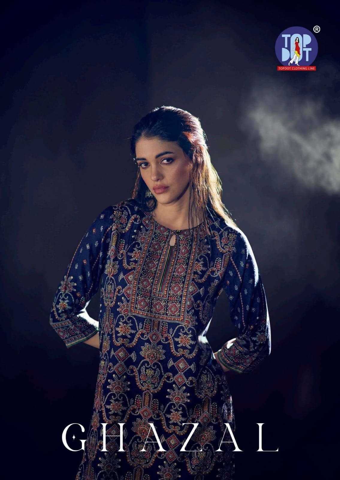 topdot ghazal series 411-416 pashmina kurti 