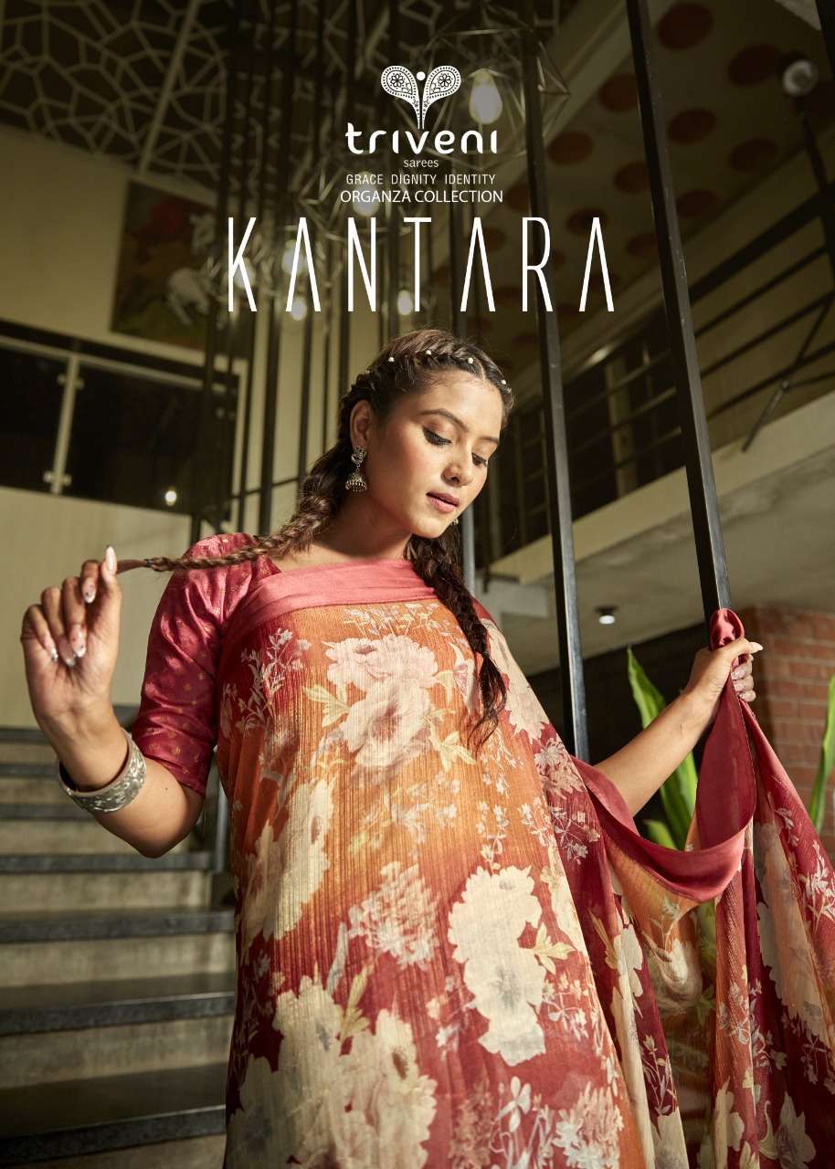 triveni kantara series 35370-35377 organza saree