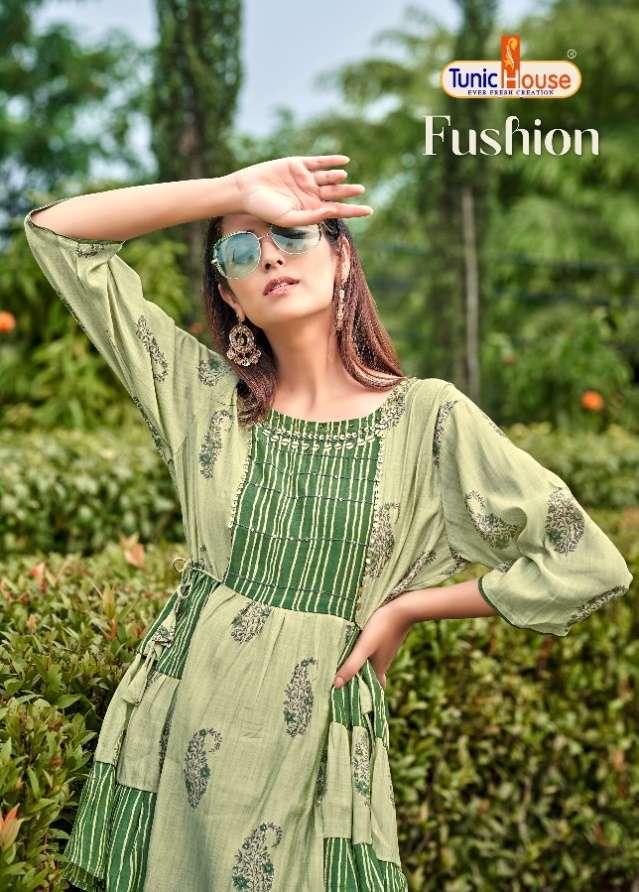 tunic house fushion series 23001-23004 muslin silk top and bottom