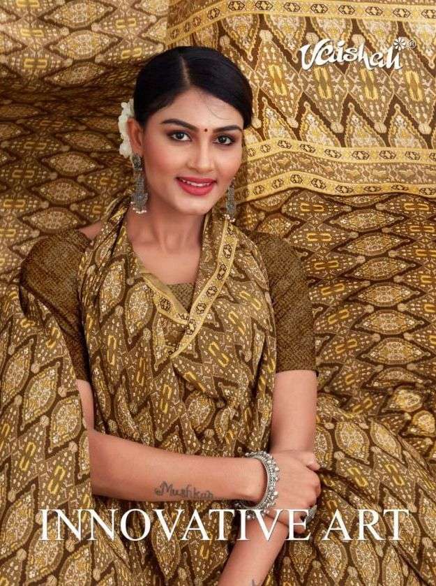 vaishali innovative art series 10001-10005 crape silk saree