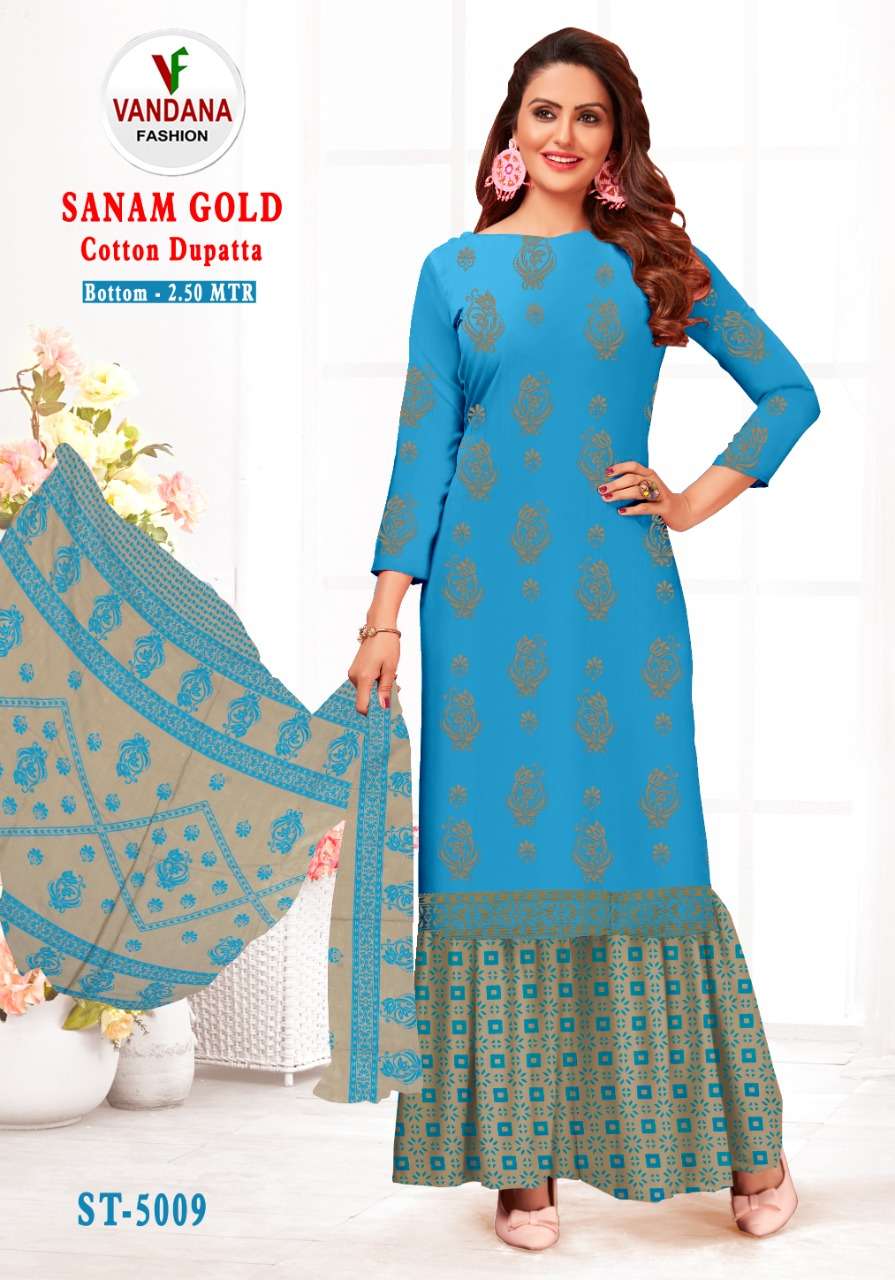  Vandana Sanman Gold Vol-5 series 5001-5010 Heavy Cotton suit