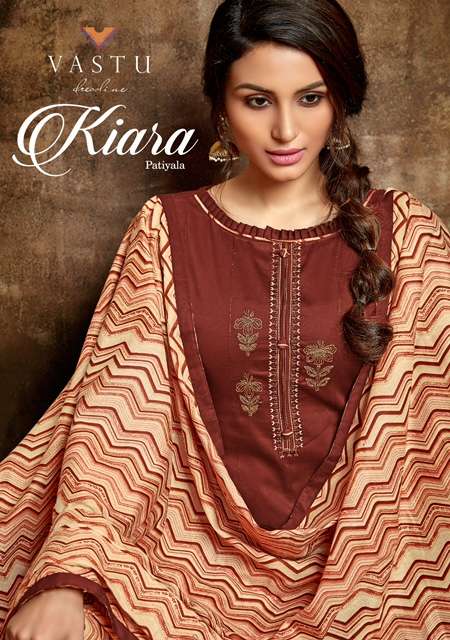 Vastu Kiara Patiyala series 3001-3005 jam satin cotton suit 