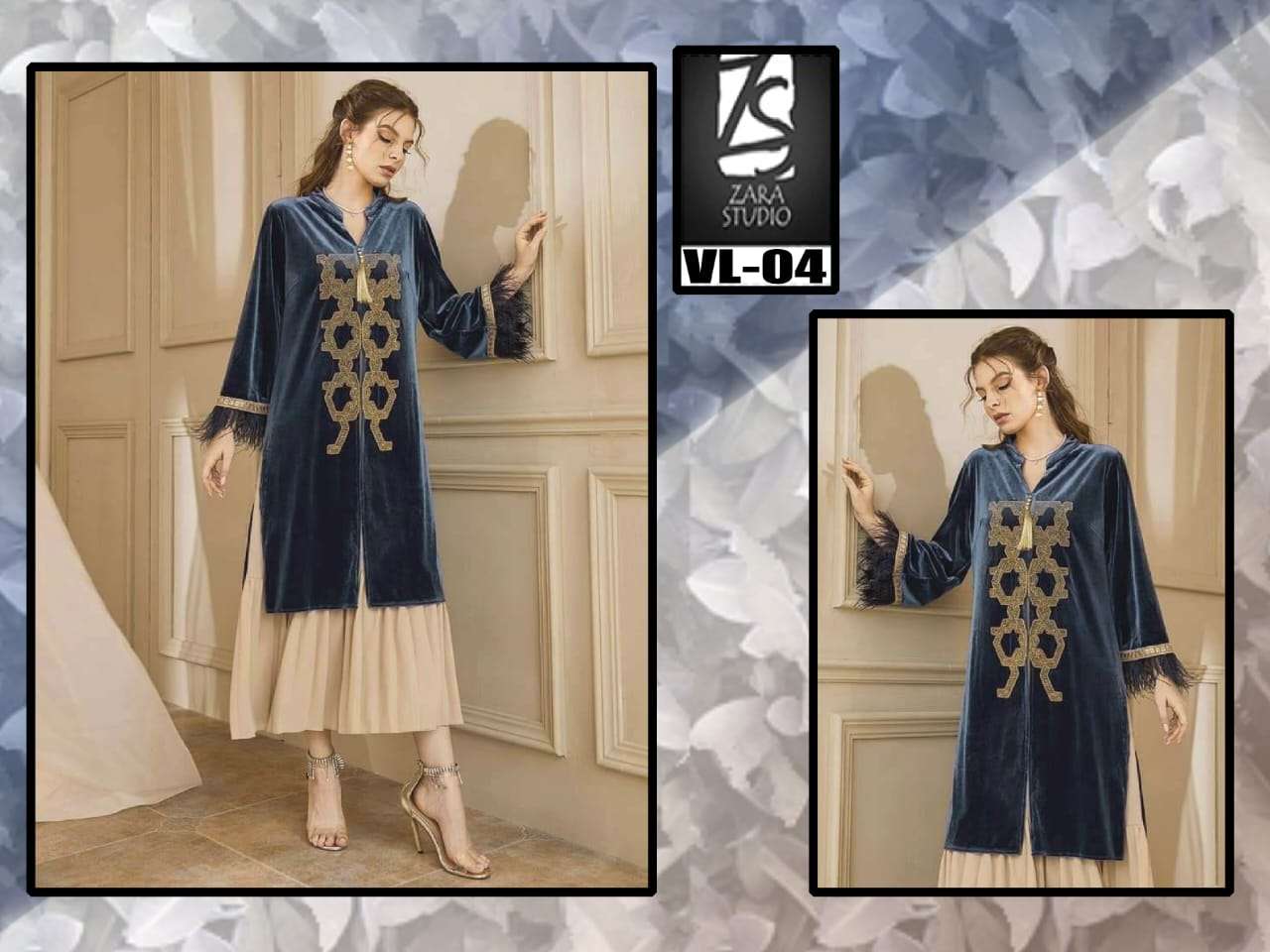 zara studio vol-4 designer velvet suit 