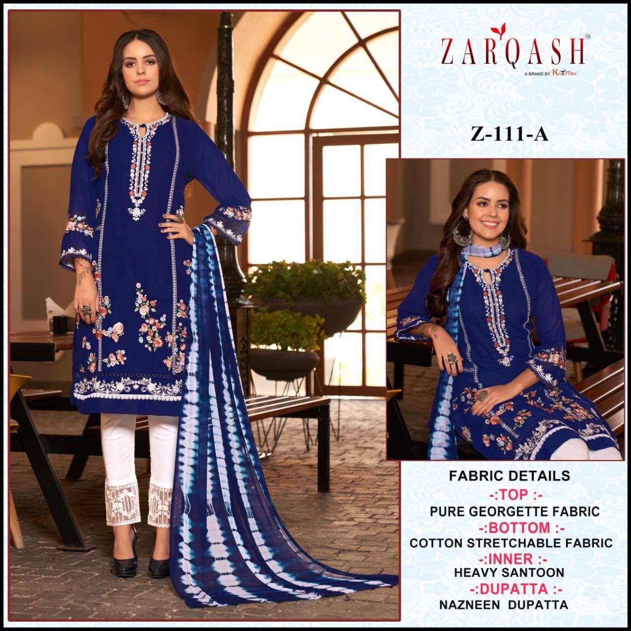 Zarqash z-111 designer faux georgette suit 