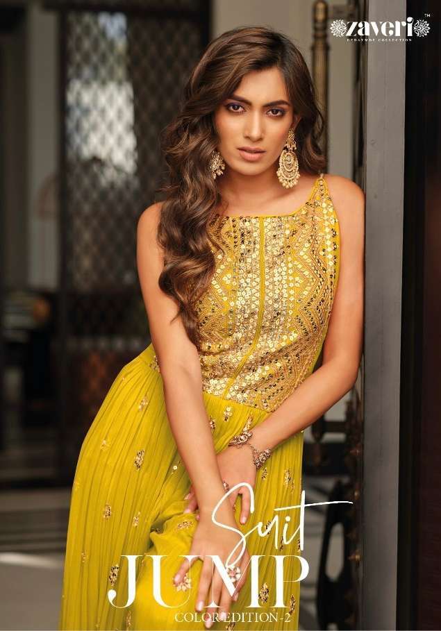 zaveri jumpsuit color edition vol 2 series 1074 chinon jumpsuit