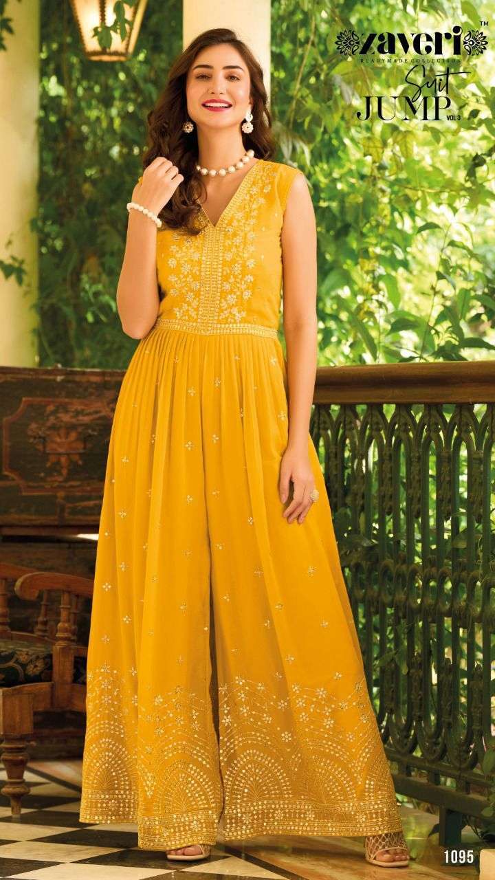 zaveri jumpsuit vol 3 series 1094-1096 georgette jumpsuit 