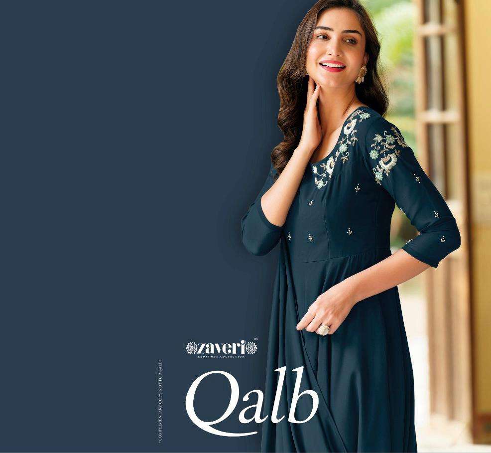 zaveri qalb georgette kurti with dupatta 