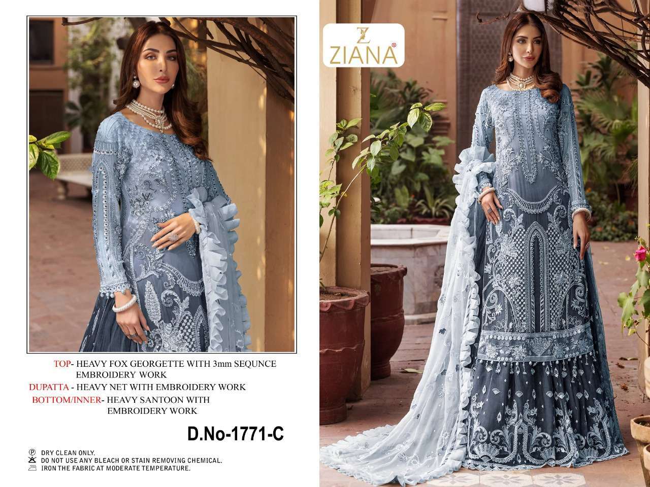 ziana 1771 heavy faux georgette suit 