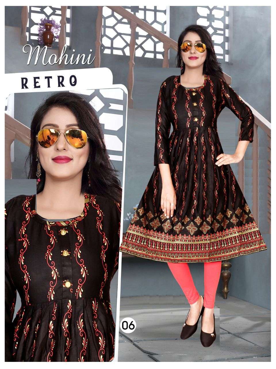 aagya mohini vol 6 series 01-10 Rayon 14 Kg kurti